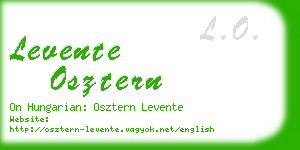 levente osztern business card